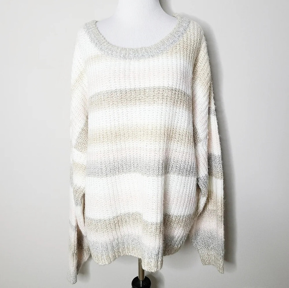 NWT Adyson Parker Striped Pullover Knit Sweater 2X - Picture 2 of 9